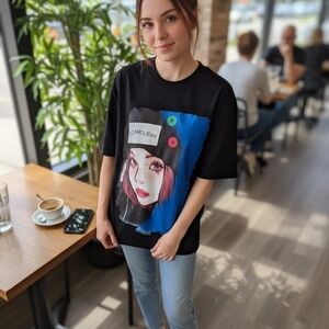 Coaholidays Gucci Black and Blue Graphic Tee